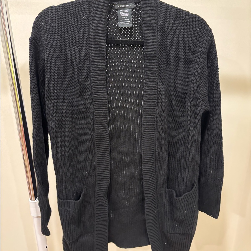 Elegant Black Cardigan Sweater